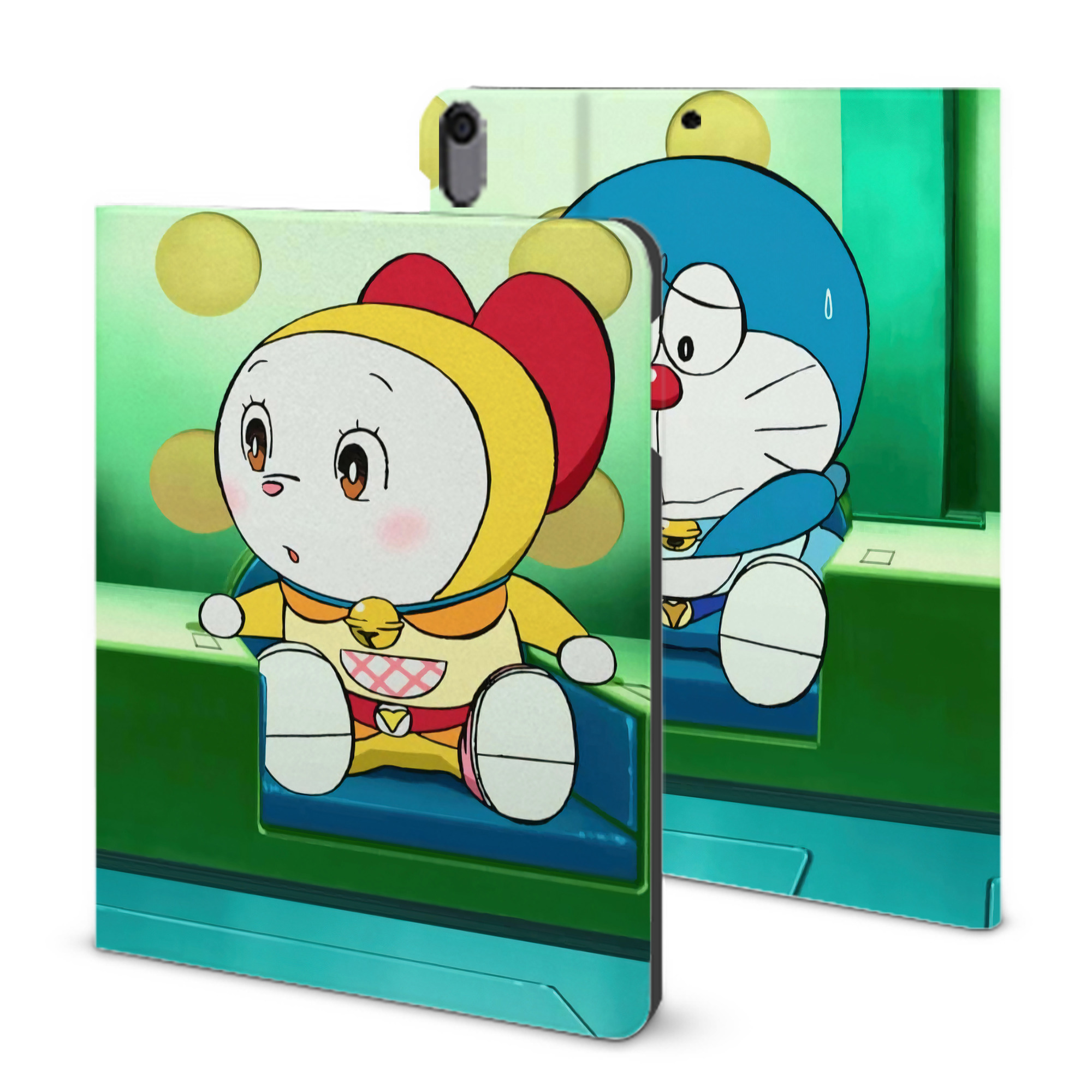 （画像用） ドラえもん Doraemon IPad ケース ブック型 PUレザー TPU 耐衝撃 軽量 薄型 ペン収納なし 全面保護 IPad 各モデル対応